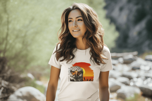 34. FISH EAGLE, Ladies Fitted T-Shirt